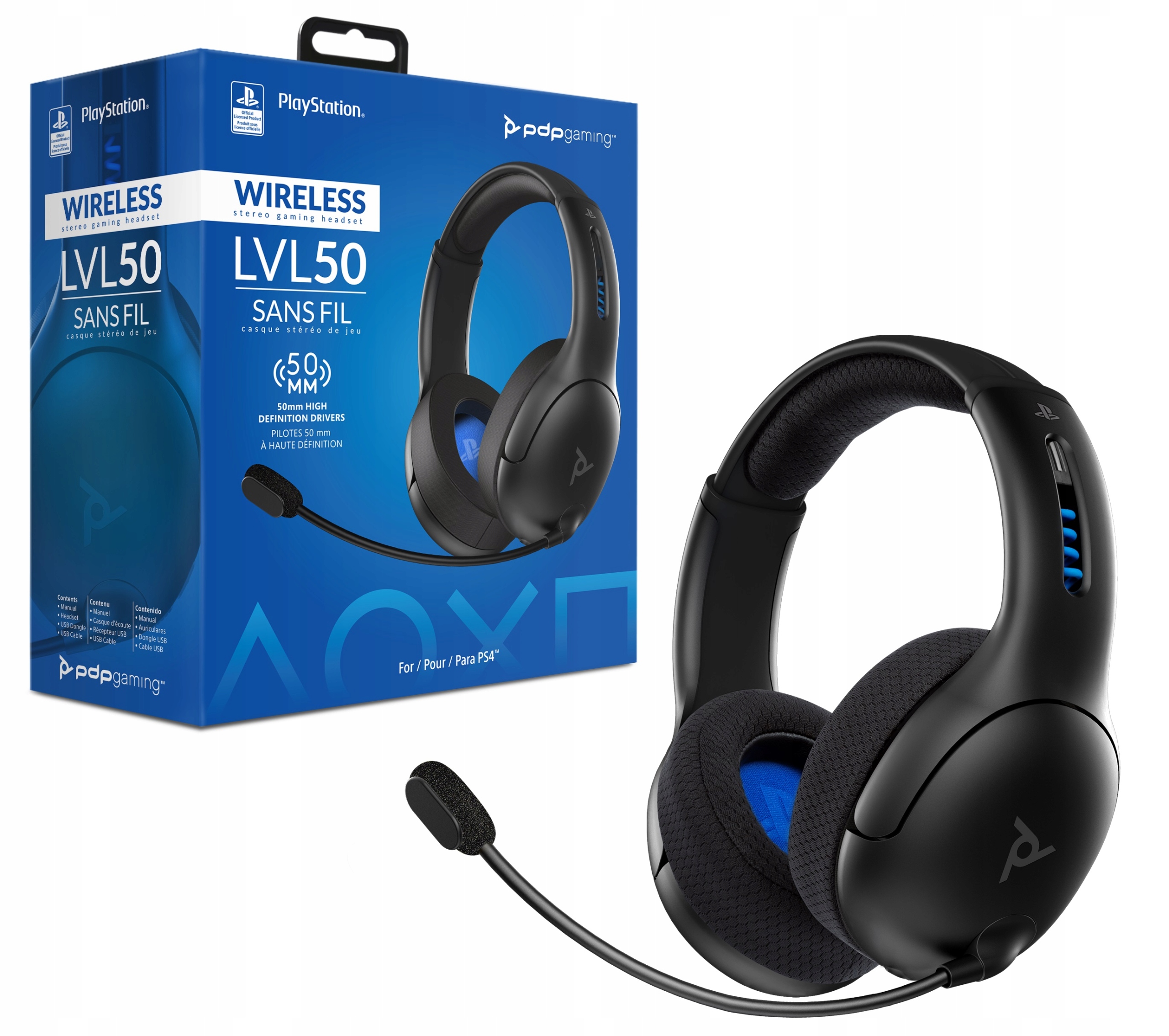 

Pdp Słuchawki bezprzewodowe LVL50 PS4 Czarne Sony