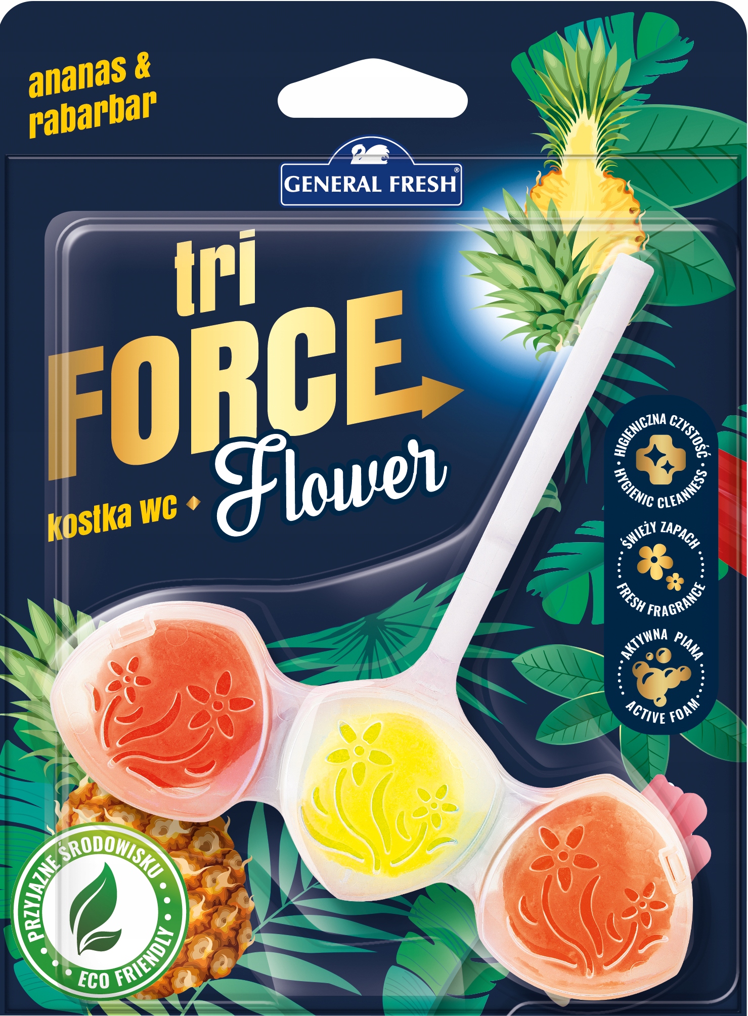 

General Fresh Tri-force Ananas Kostka Do Wc 45G