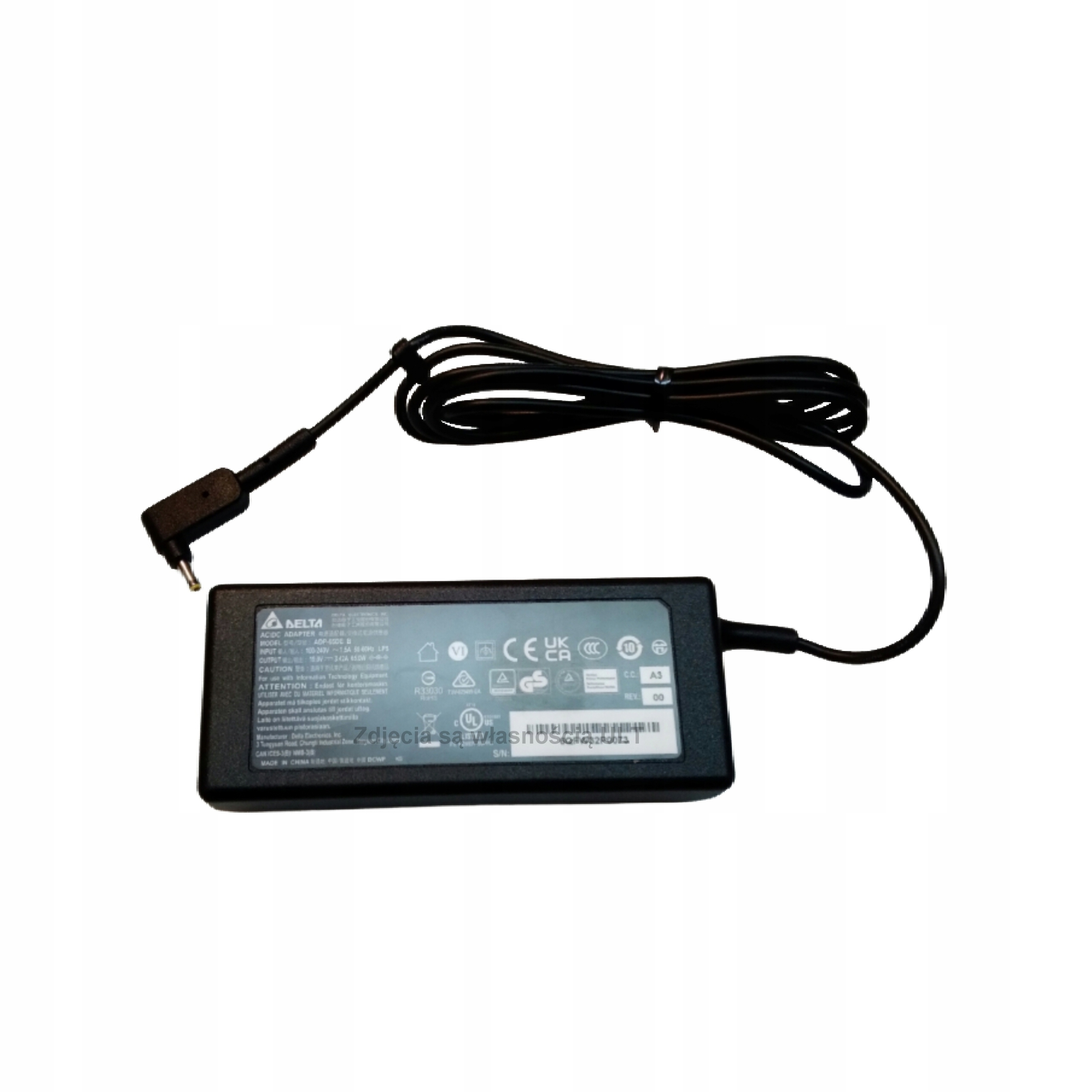Zasilacz ładowarka Acer 65W ADP-65DE A11-65N1A PA-1650-50 PA-1650-80 3mm