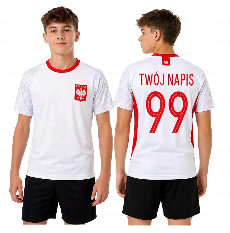 Koszulka Piłkarska Reprezentacji Polski 2026 Twój Własny Napis 98cm