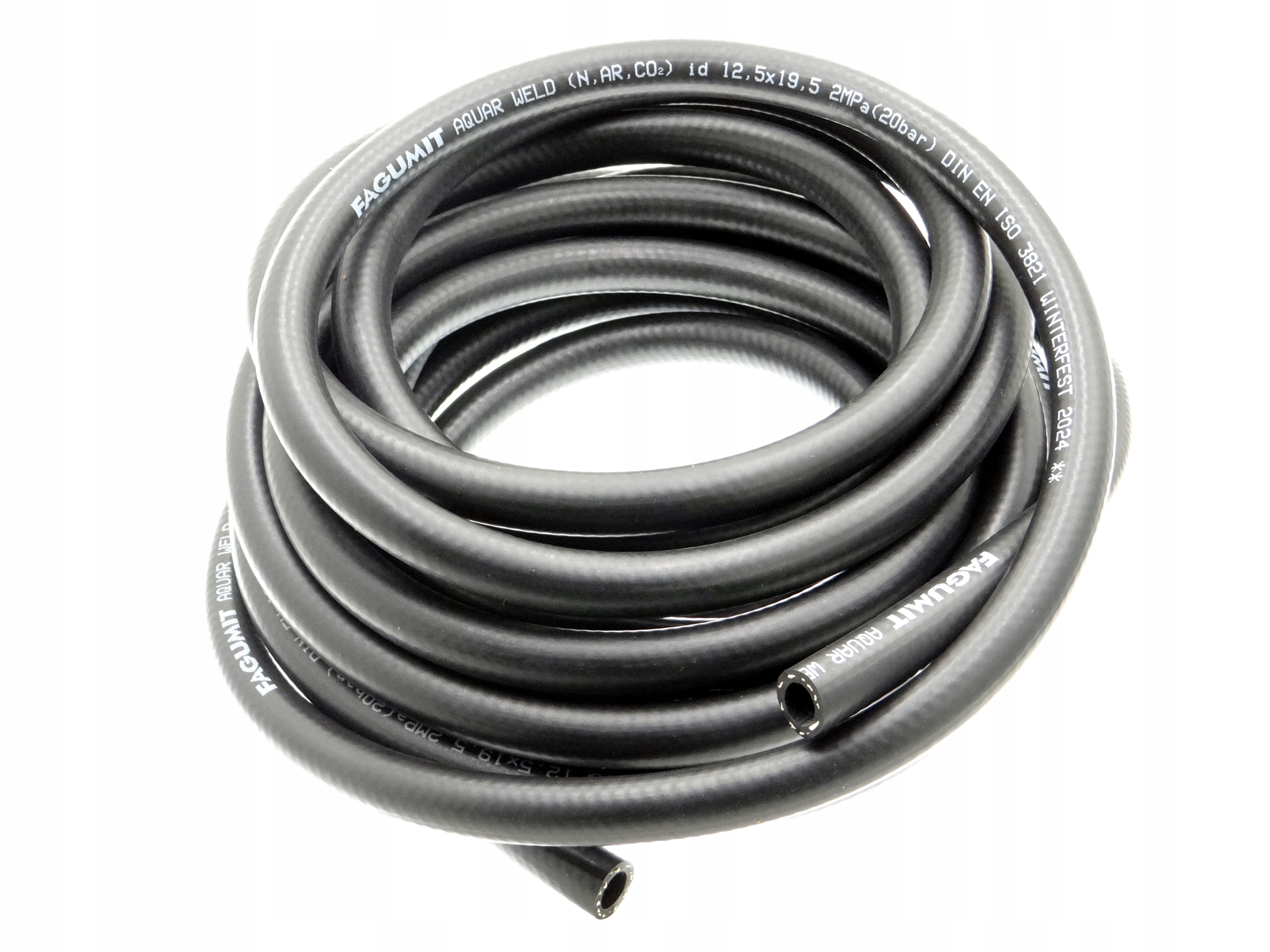 Wąż Gumowy Fagumit Sprężonego Powietrza Azotu,Argon,CO2 20 bar 12,5 mm 10 m