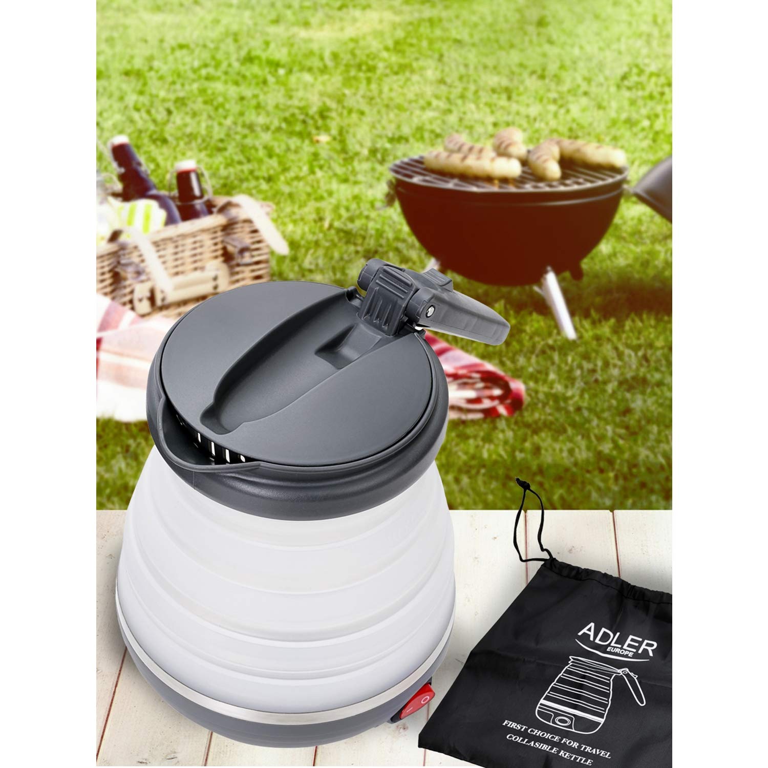 ADLER Czajnik Elektryczny 1,7L 2200W Biały System STRIX — miniatura 5