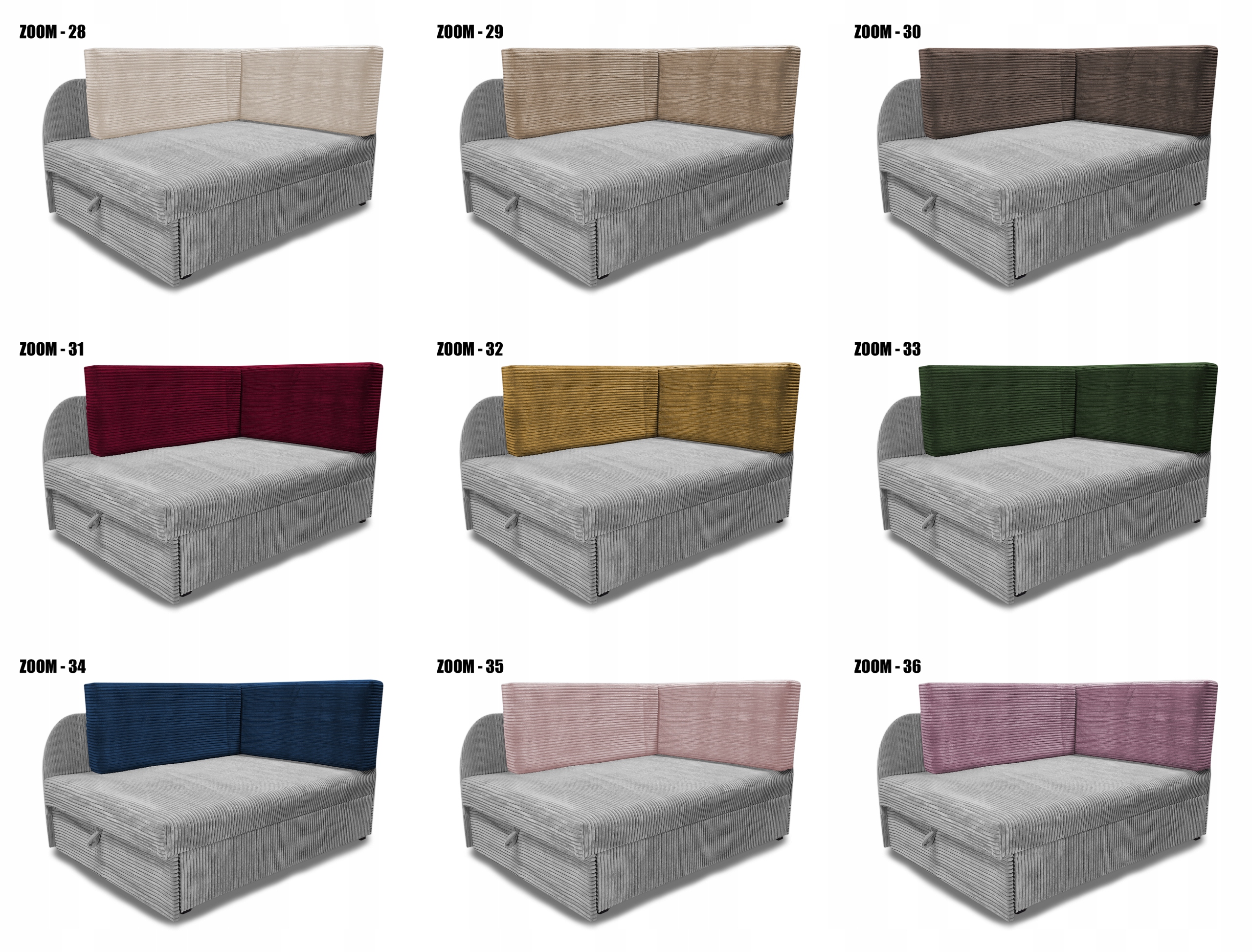 Stylowe rozkładane łóżko dziecięce z pojemnikiem na pościel rozkładana sofa Materiał korpusu drewno