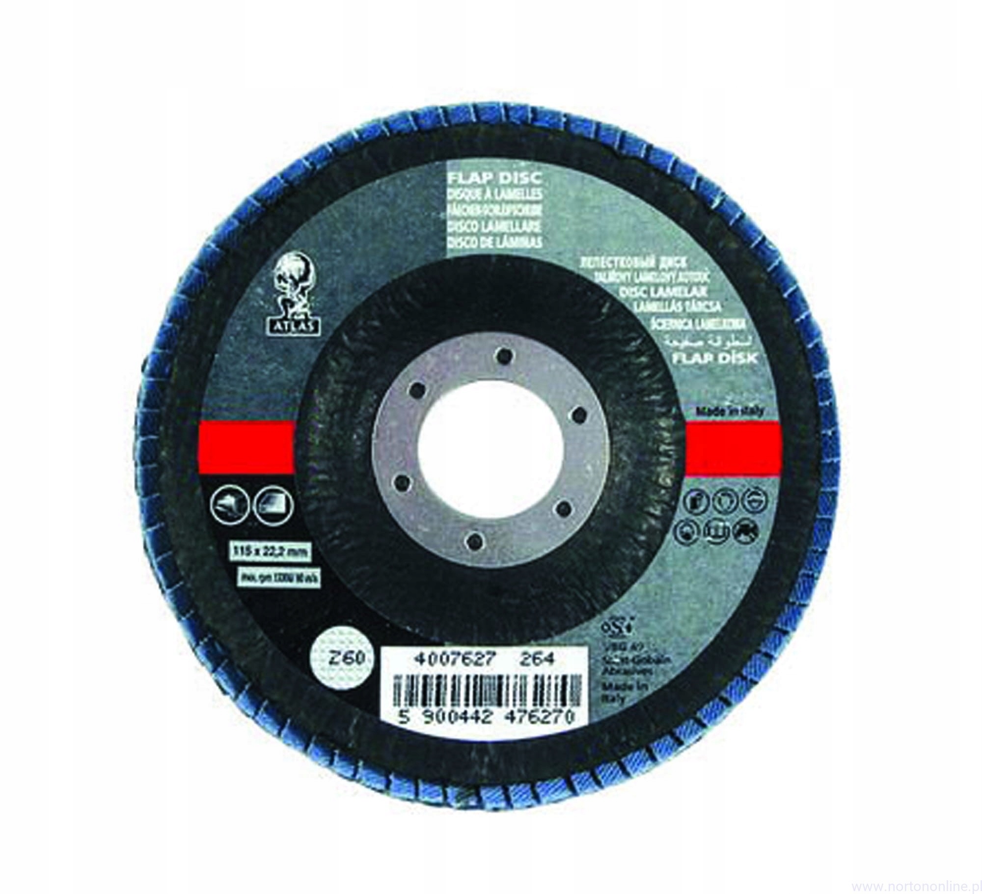 

Tarcza lamelkowa 125x22 P60 Norton Saint Gobain
