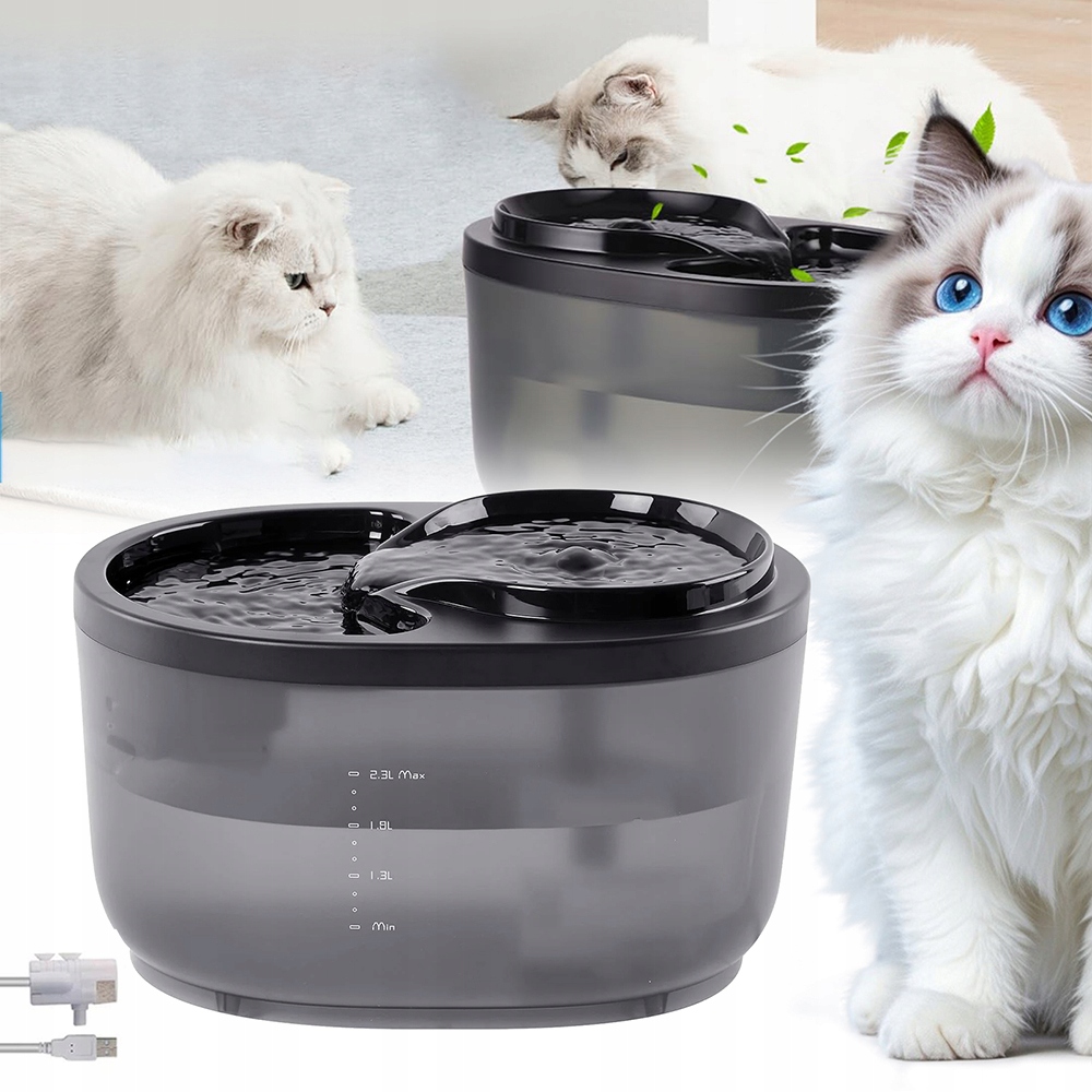 Levně Automatické Krmítko Pro Kočky Psa Fontána Tiché Pídlo Miska