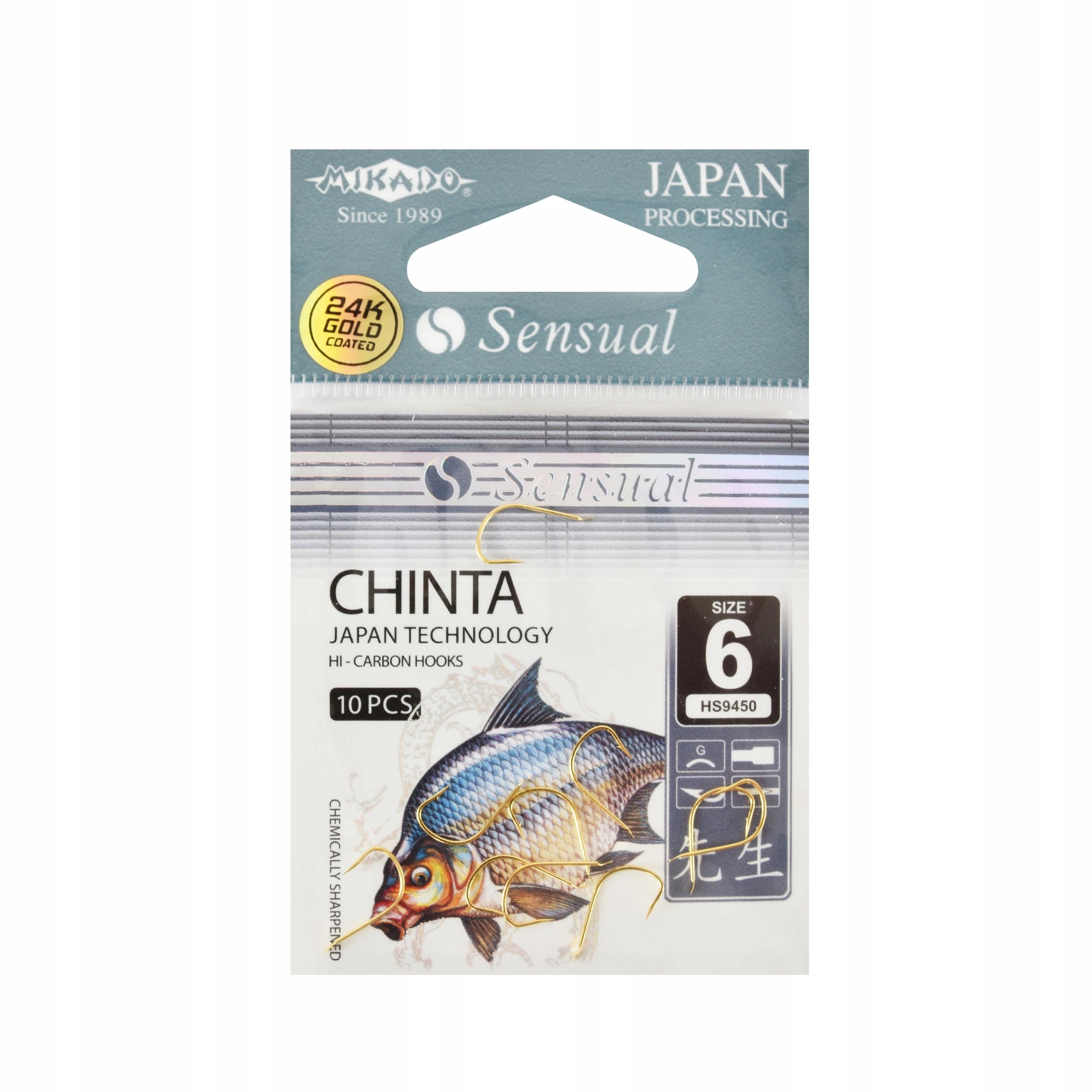 Haki Mikado Sensual Chinta #6 10szt. do połowu na przynęty roślinne