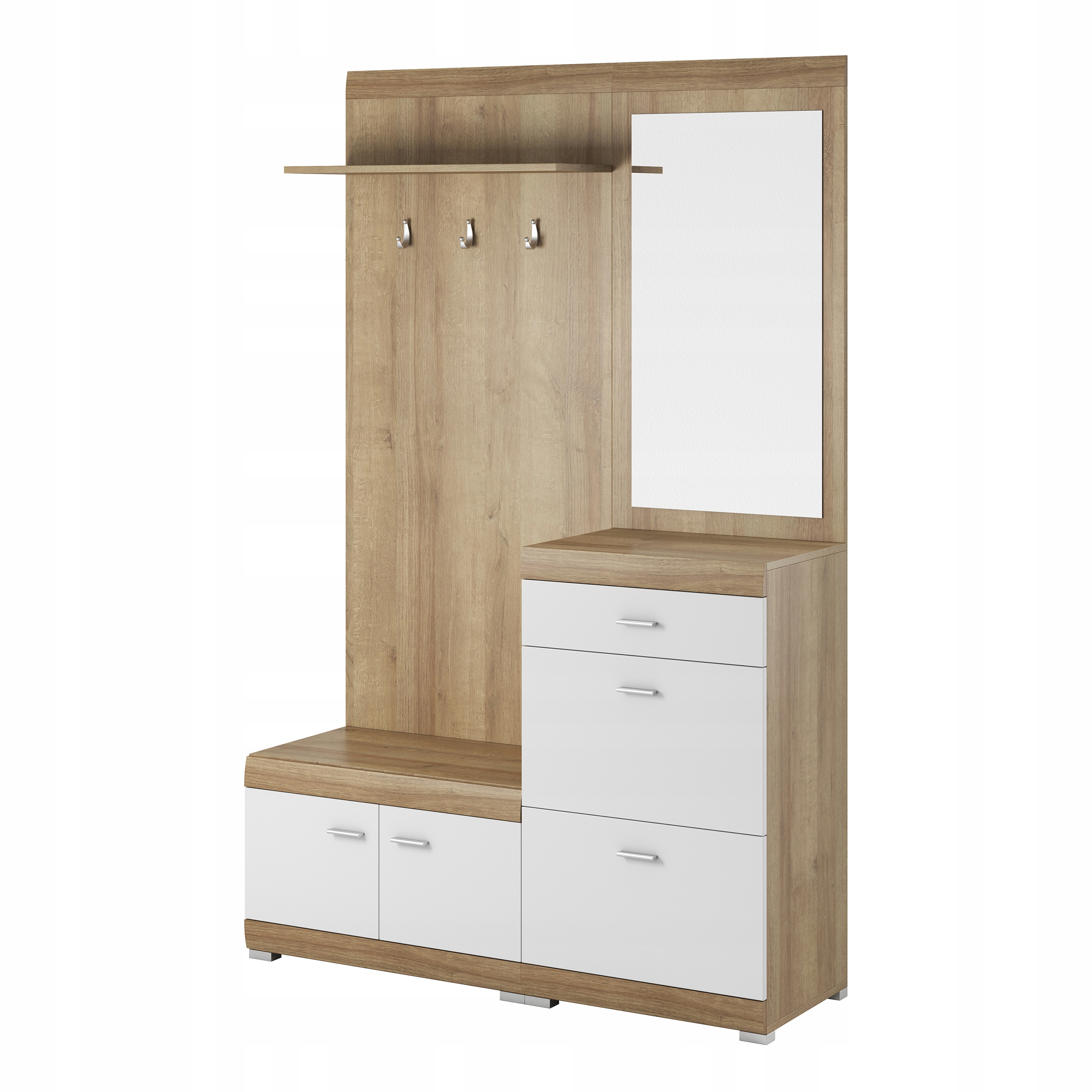 Šatní skříň Aura 135/197/34 cm do předsíně Moderní dub