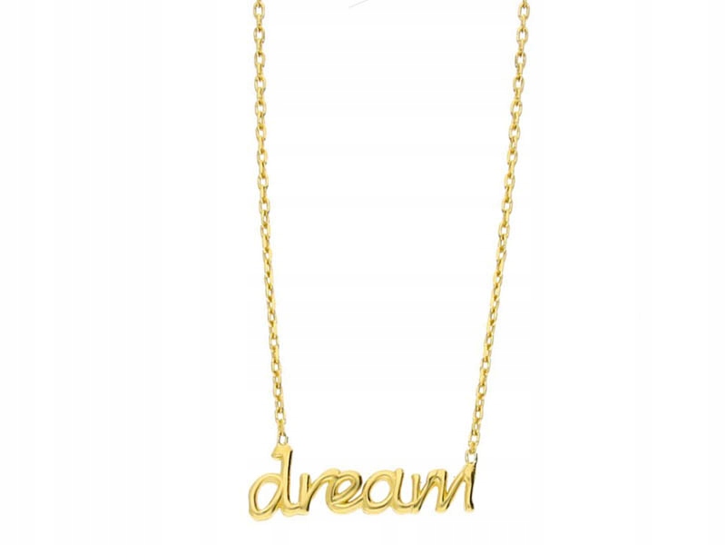 Stříbrný pozlacený náhrdelník 925 sen, elegantní a módní jako dárek