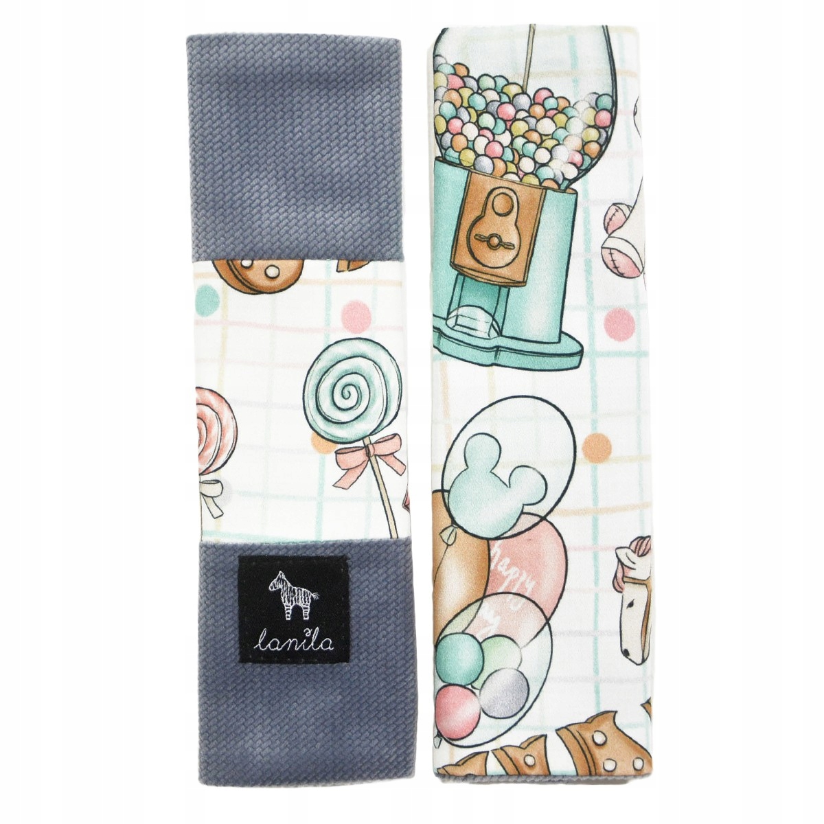 

Ochraniacze na pasy Grey Baby Shower Velvet