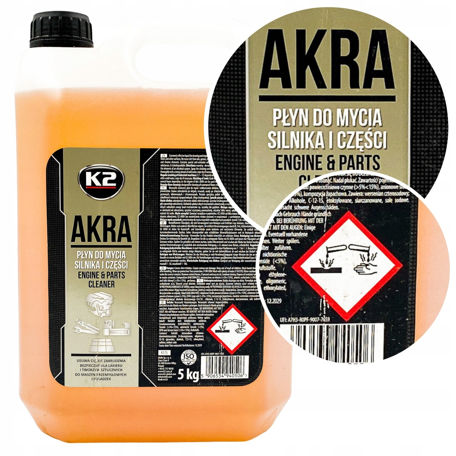 Płyn do czyszczenia silnika i narzędzi K2 Akra 5l Producent K2