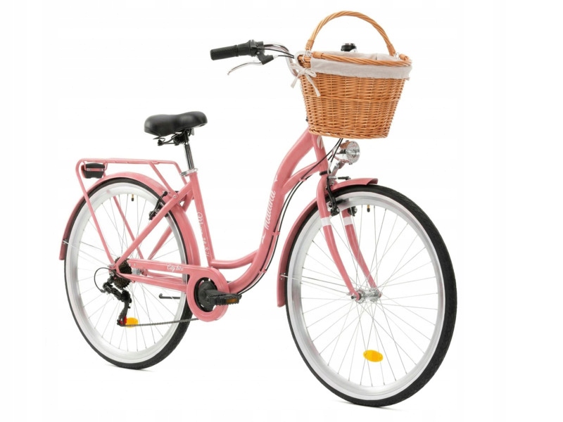 Rower miejski Indiana Moena 7Biegów 28 cali damski Kosz wiklinowy Wkład