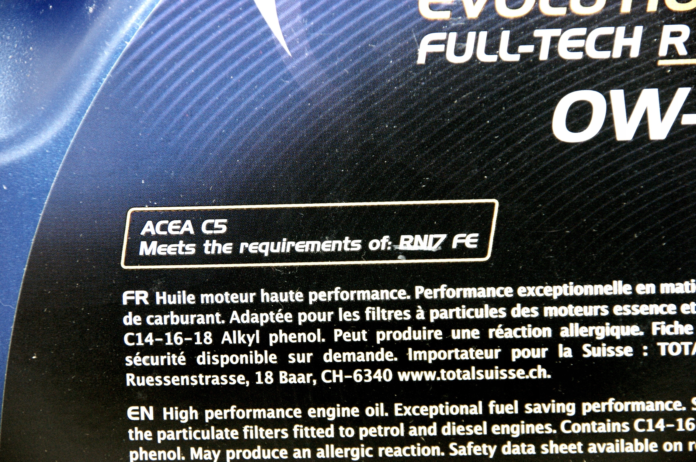 OLEJ ELF EVOLUTION 0W20 5L RENAULT R-TECH FE RN17 EAN (GTIN) 3425901140797