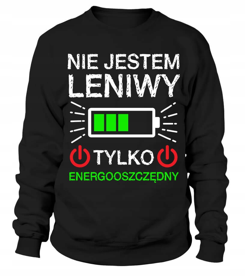 Pánská Mikina Jsem energeticky úsporný 2XL Černý Dárek pro manžela tatínka chlapa