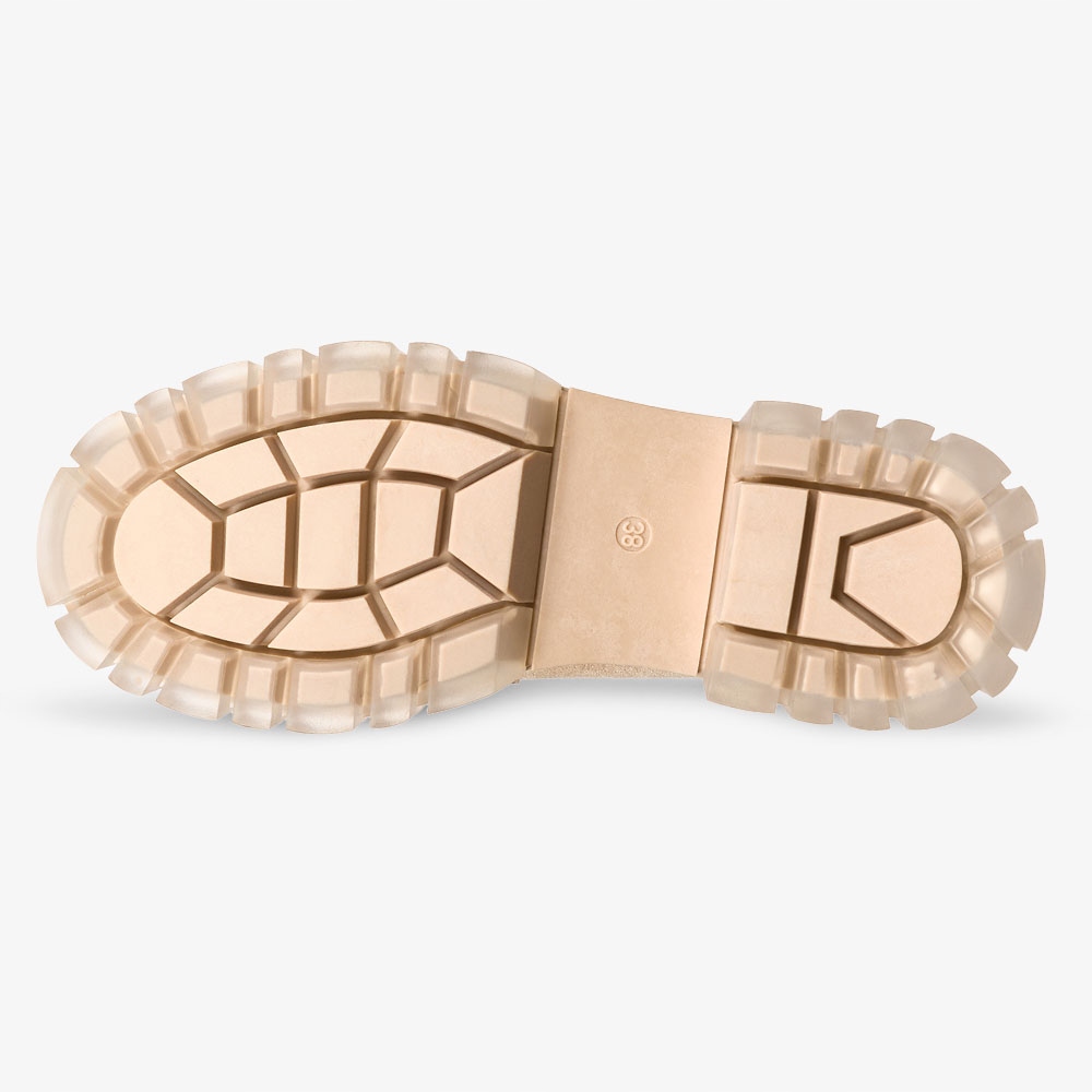 DAMSKIE MOKASYNY PÓŁBUTY ŁAŃCUSZEK PLATFORMA r 39 Kolor beżowy