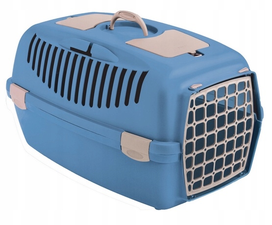 Levně Přepravka pro psa kočku Stefanplast Gulliver 3 plastové dveře modrá