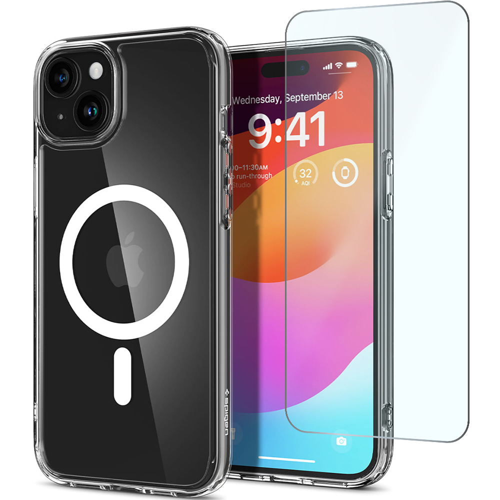 Etui Spigen do iPhone 15, mocne, ochronne, case do MagSafe szkło
