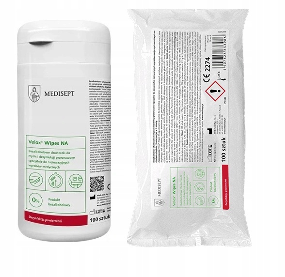 

Velox chusteczki bezalkoholowe dezynfekcja 200 szt