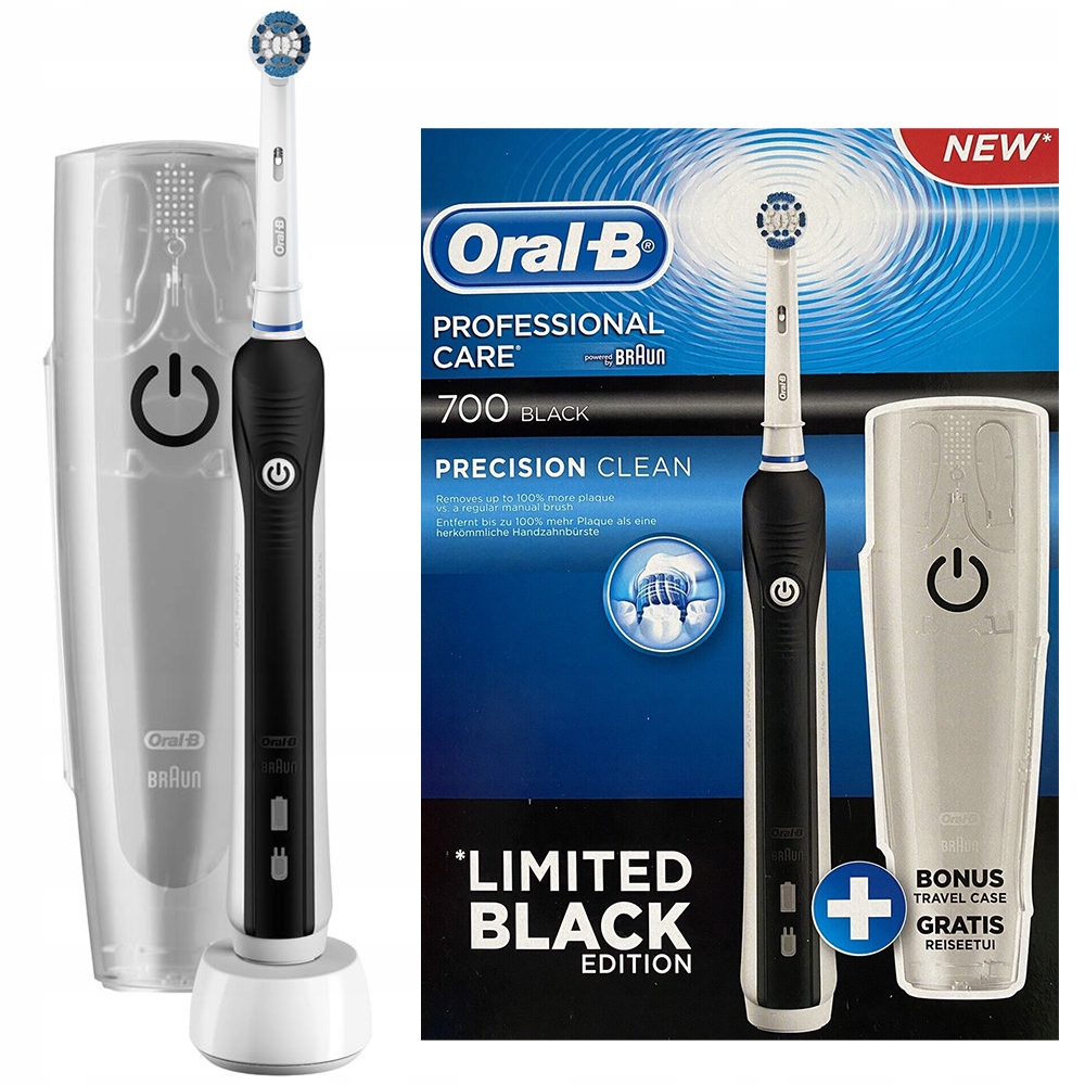 SZCZOTECZKA ELEKTRYCZNA DO ZĘBÓW ORALB PRO CARE 700 BLACK Z ETUI