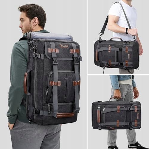 WITZMAN Plecak Podróżny Męski Canvas Vintage Duży Na Laptop 17 Calowy — miniatura 2