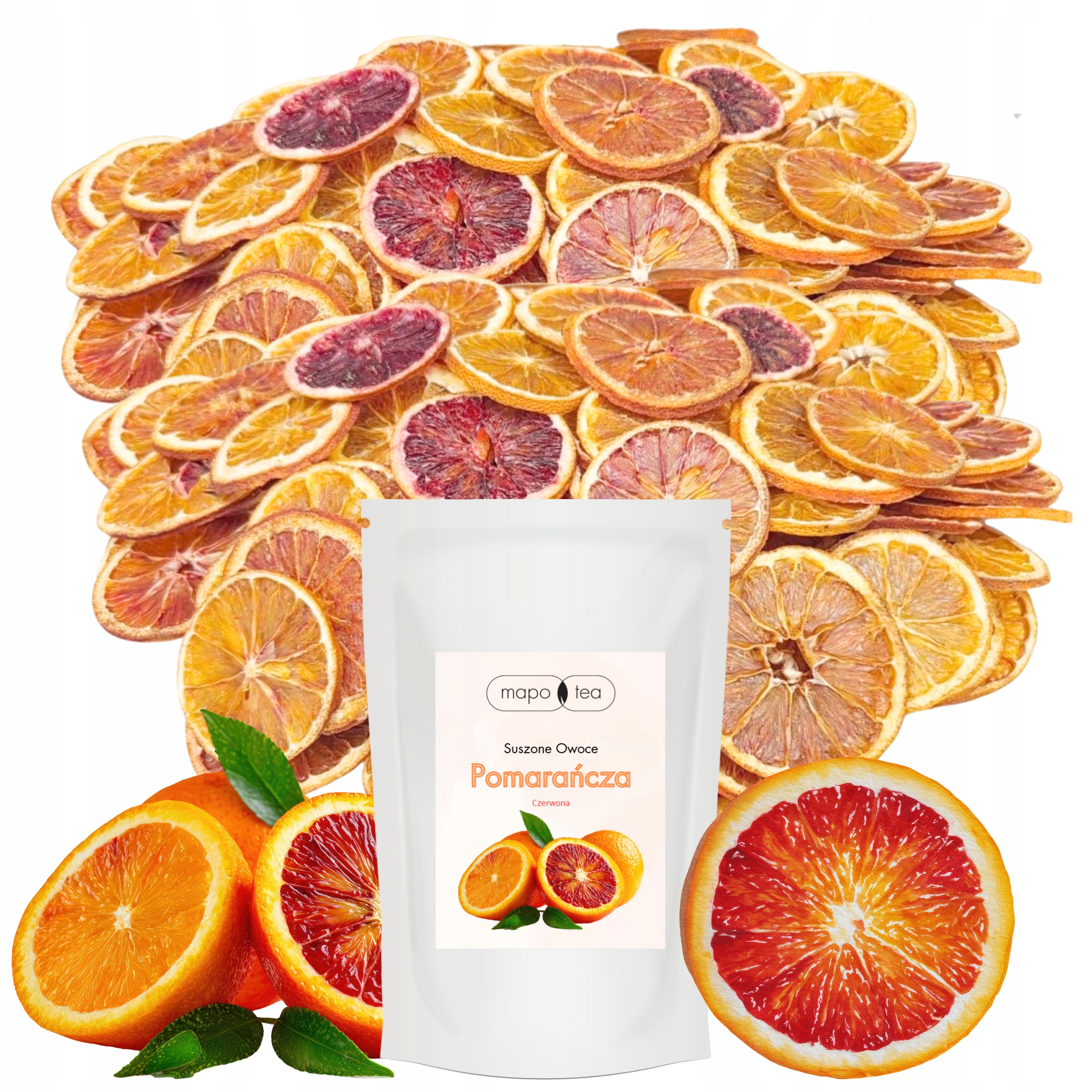 Levně Sušené Červené Pomeranče Plátky 6-7 CM Jedlé Voňavé Aromatické 1 Kg