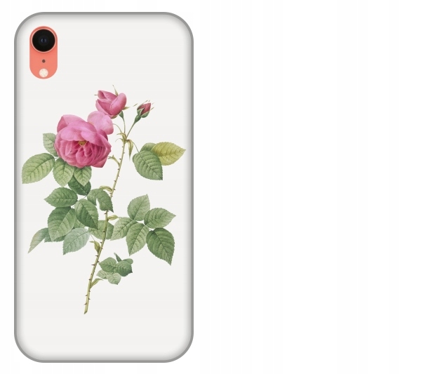 

Etui pokrowiec iPhone Xr Kwiat rózowy akwarela