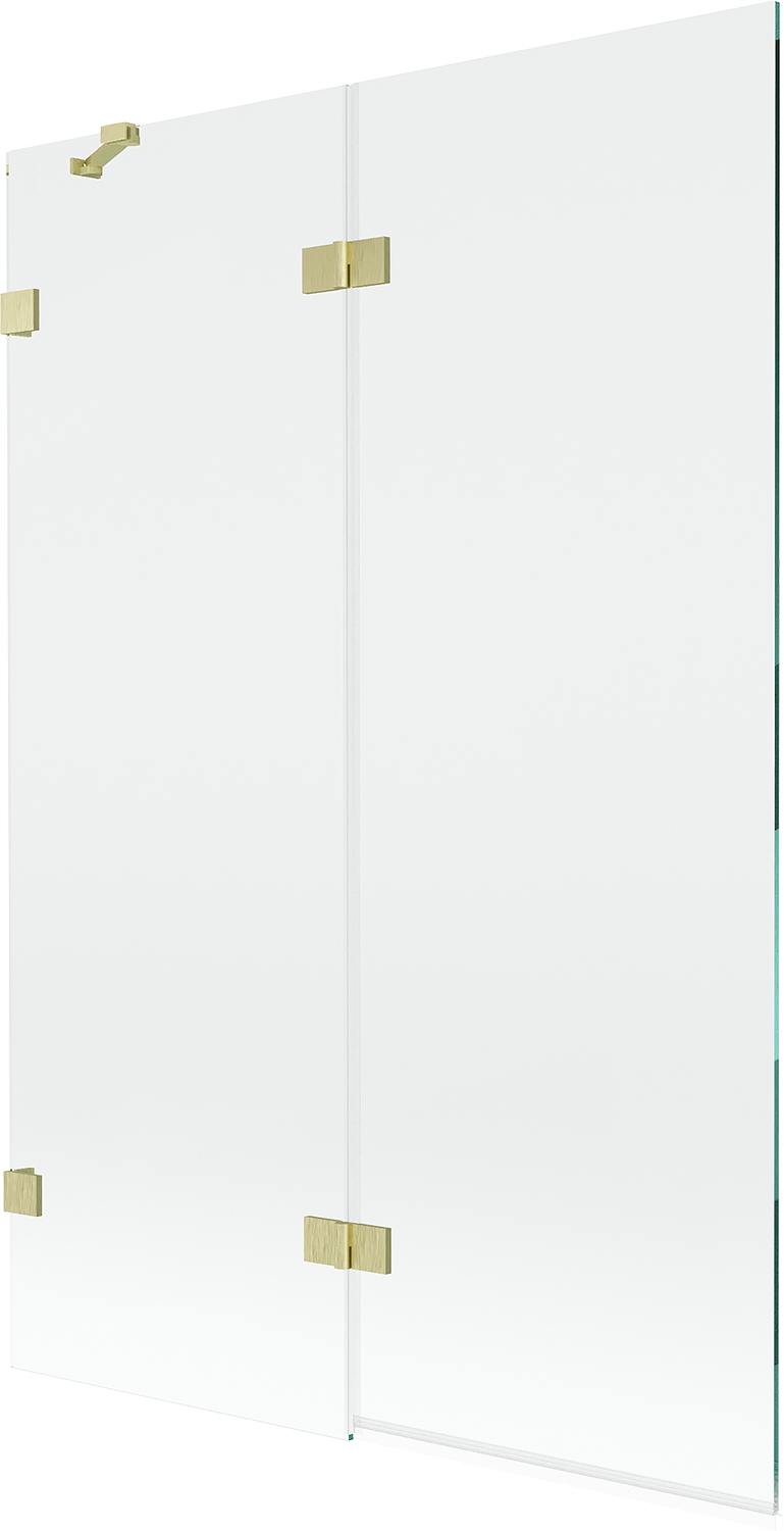 Mexen Lunar vanová zástěna 2-křídlová levá 120 x 150 cm, transparentní, zla