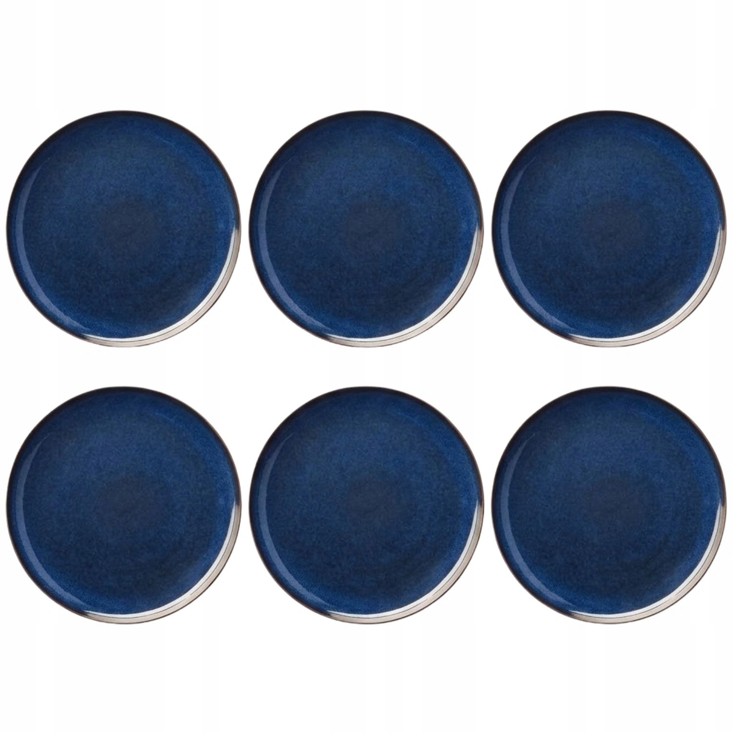Stolový riad Asa Selection hlinené taniere, modrý, sada 6 kusov