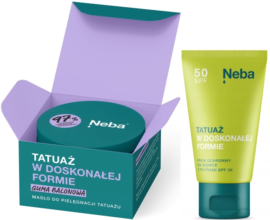 

Masło do Tatuażu Guma Balonowa Krem SPF50 Neba