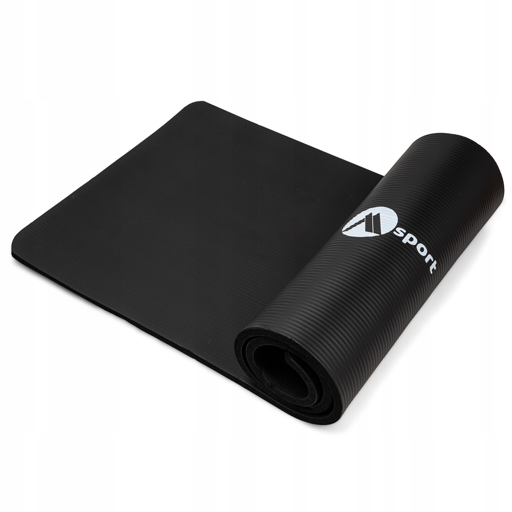 DUŻA MATA DO ĆWICZEŃ ANTYPOŚLIZGOWA FITNESS YOGA GRUBA 1,5CM CZARNA MSPORT Marka MSport