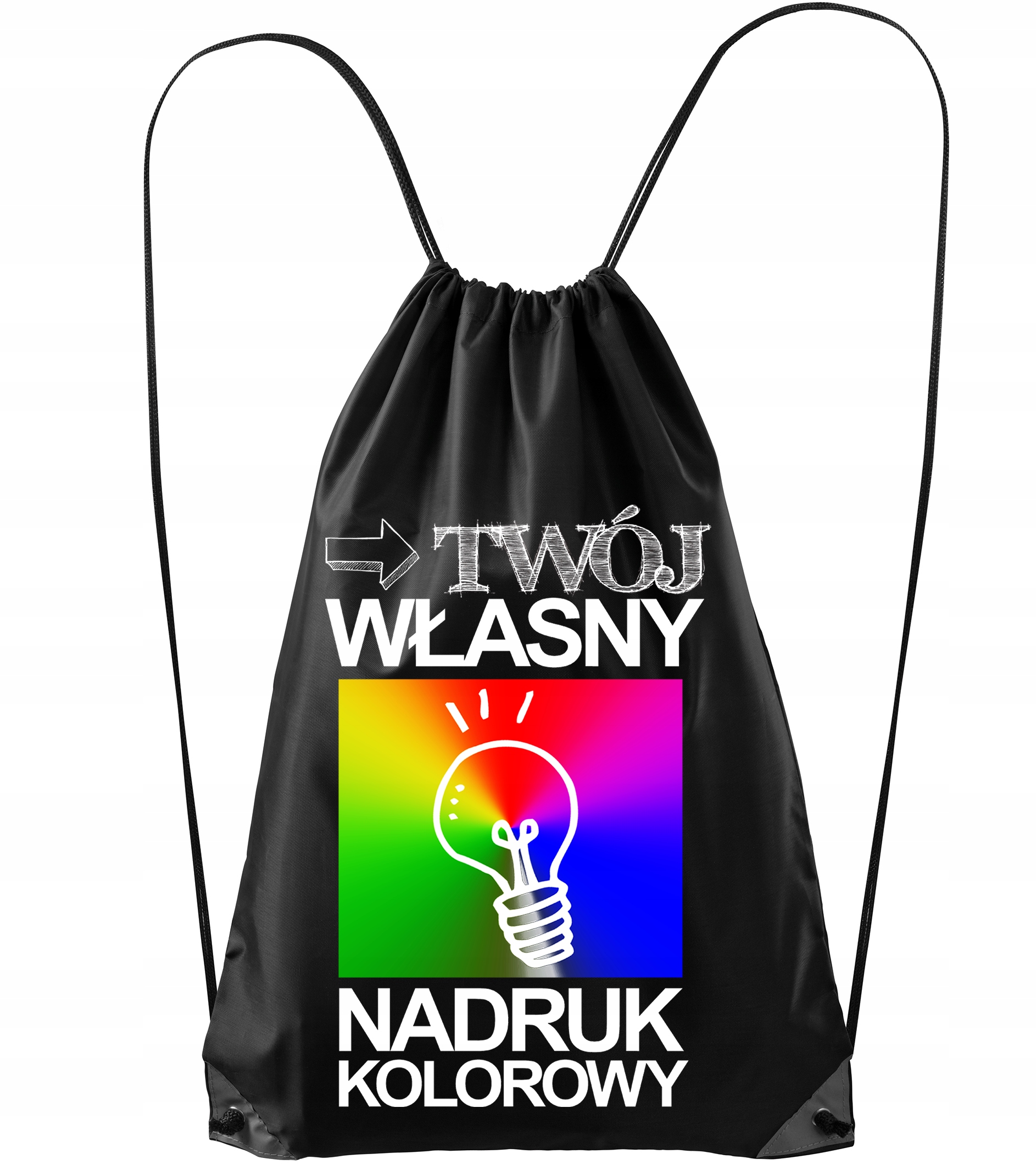 

Plecak Worek z Własnym Nadrukiem Energy Czarny
