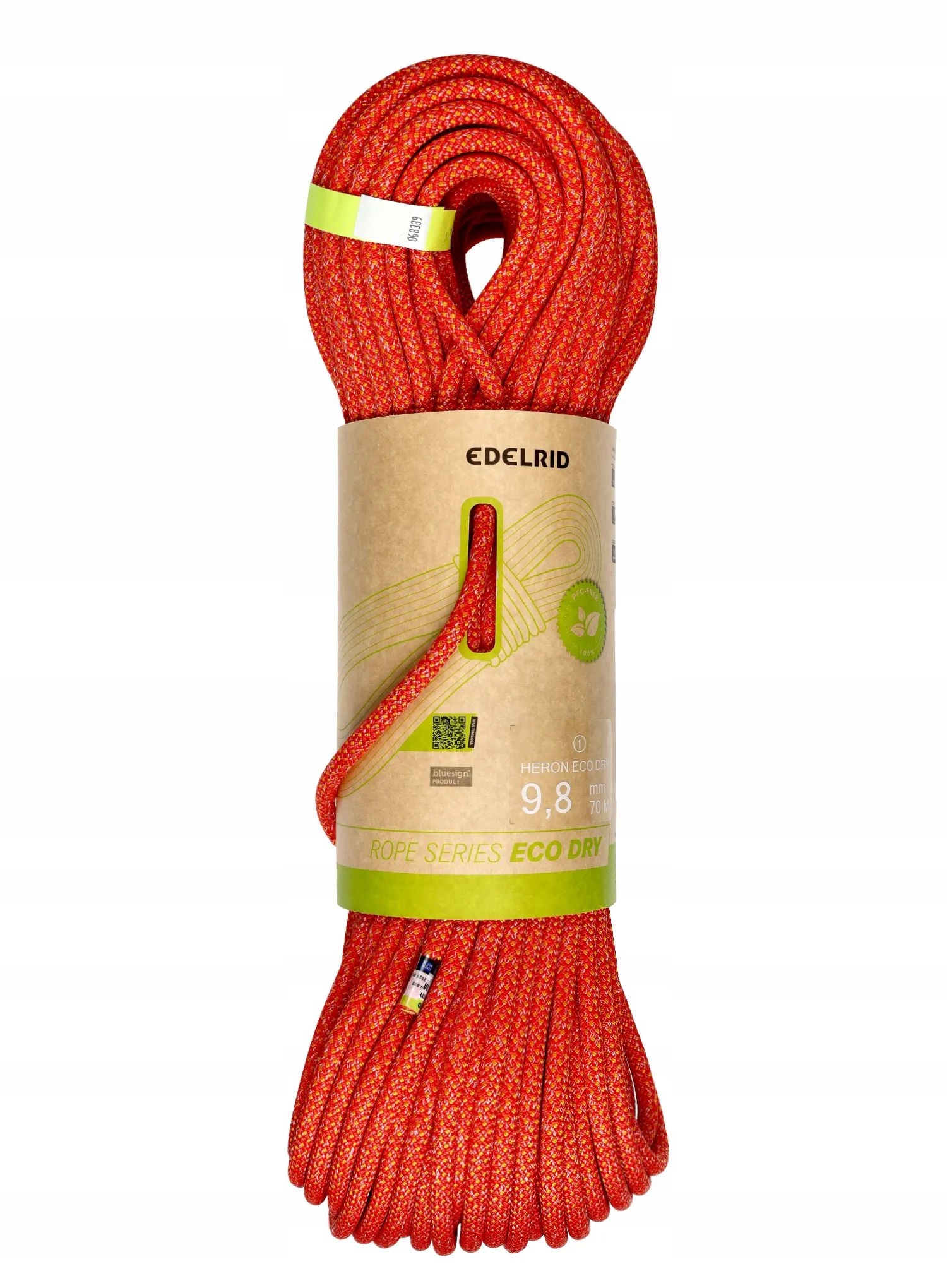 Dynamické lano Edelrid Heron Eco Dry 9,8 mm 70 m fire