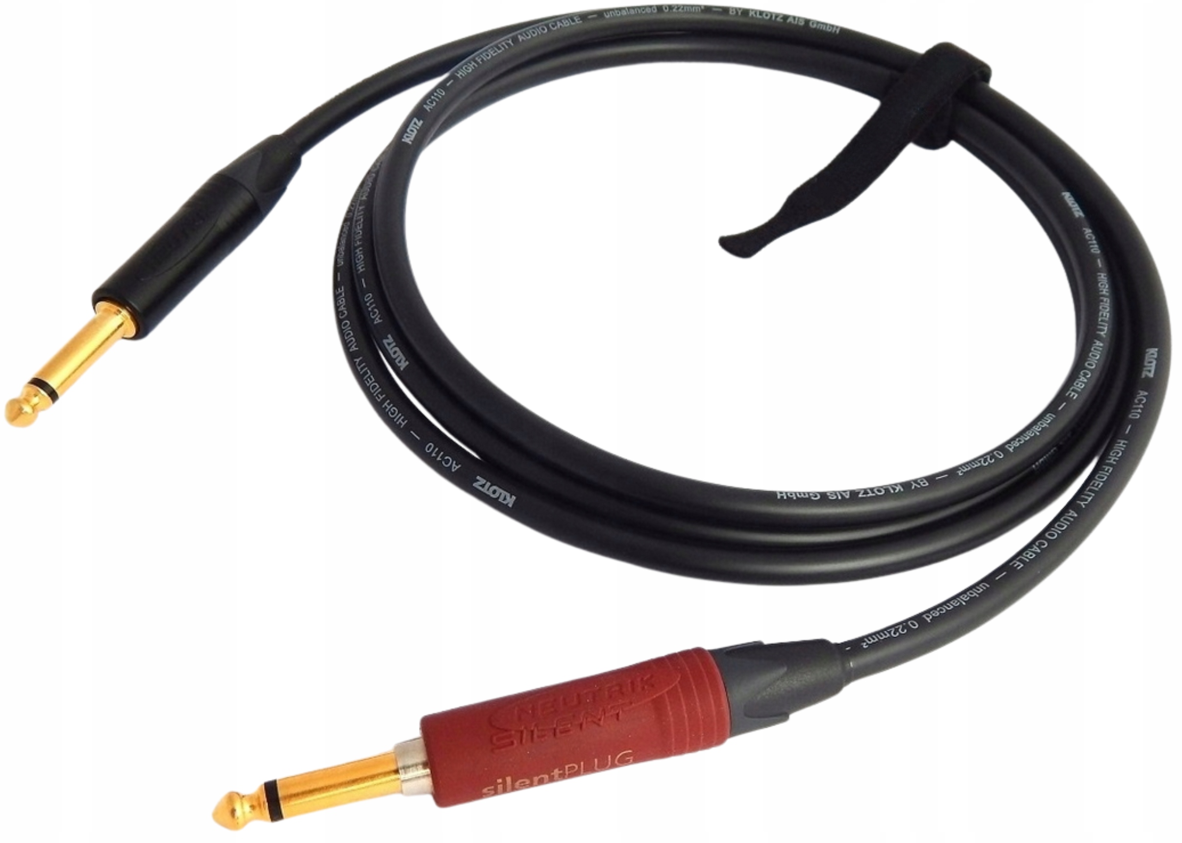 Klotz AC110 Instrumentální Kabel Jack Silent 6,3 mm Kytarový Pro Efekty 20 m