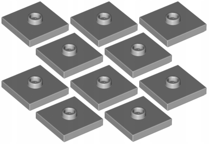 

Lego Pł. 2x2 Wypustka J. Szara (87580/6126082) x10