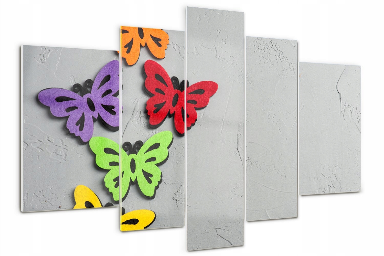 

Foto Obraz szklany duży tryptyk Kolorowe motyle