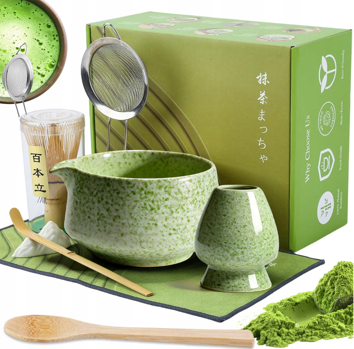 Bambusový Dárková Sada Na Čaj Matchy Chashaku 8 Ks Jako Dárek