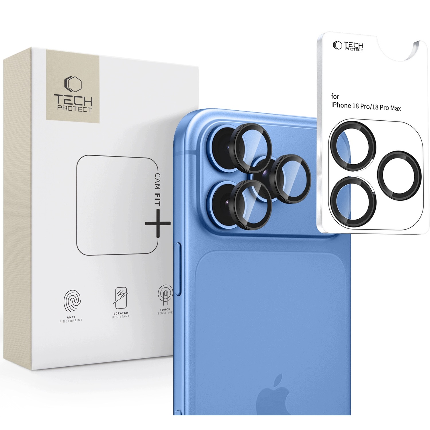 Osłona Aparatu Tech- Protect Camring Fit+ iPhone 18 Pro Max Black Tech-