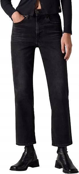 Levi's Černé Džíny Mom Jeans S Vysokým Pasem A Oděrkami 30x29 6BA