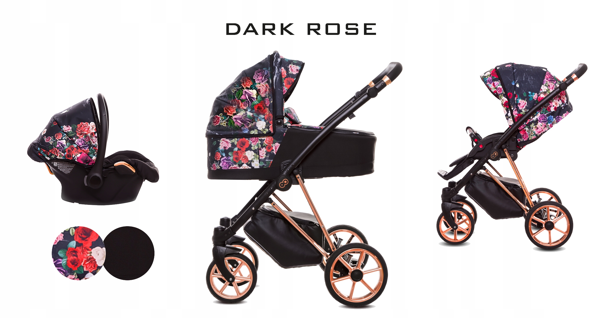 Babyactive MUSSE DARK ROSE wózek 4w1 BAZA Marka BABYACTIVE