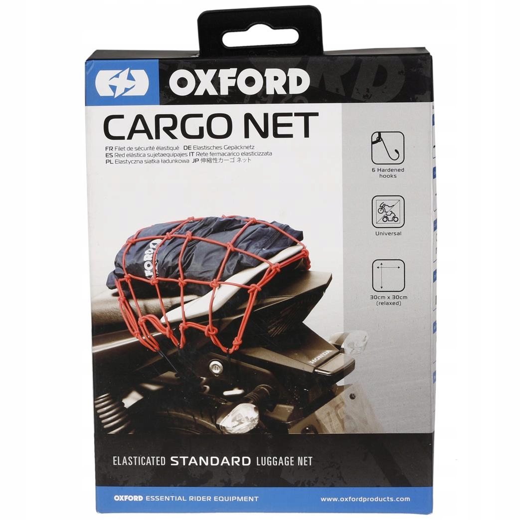 

Oxford Siatka Na Bagaż Cargo Net 6 haków 30x30cm