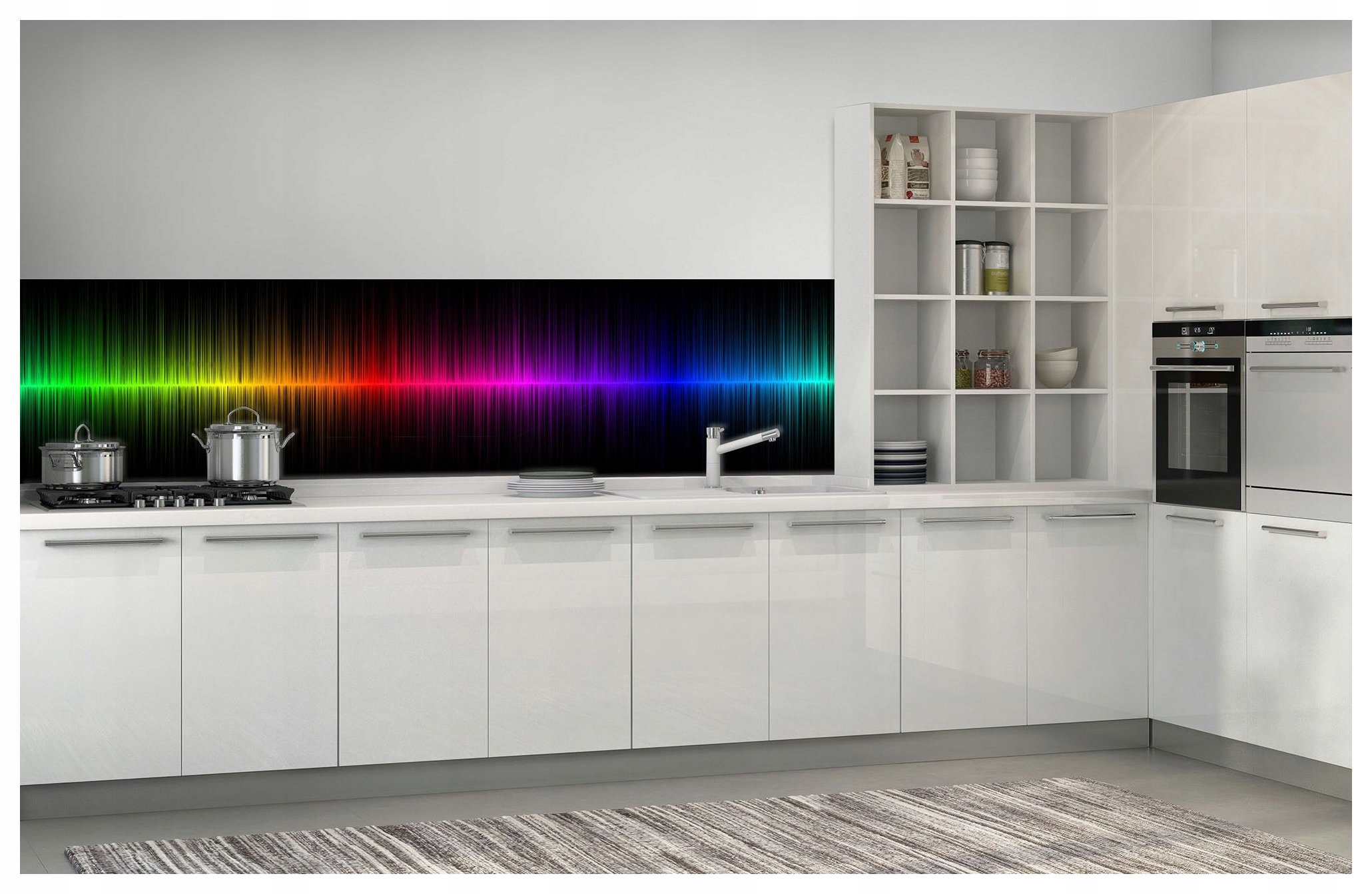 Fototapeta Barevné představení Energie barev na černém pozadí 250x60 lepidlo