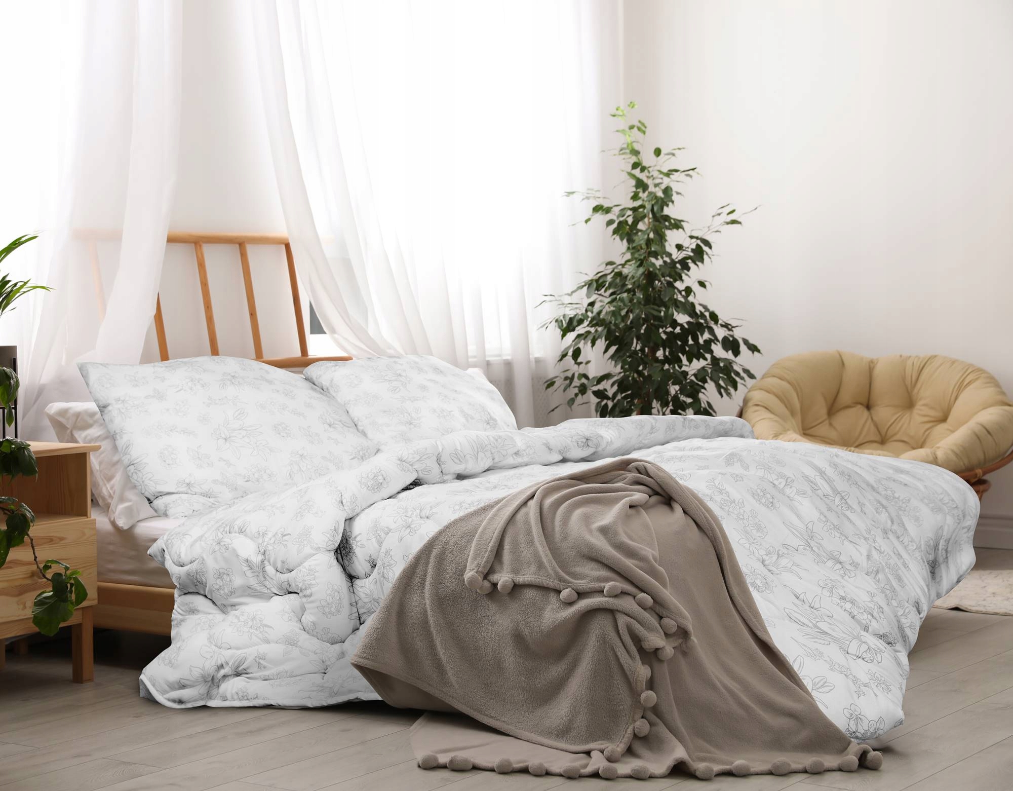 KOŁDRA 200x220 CAŁOROCZNA CIEPŁA ANTYALERGICZNA Długość 220 cm