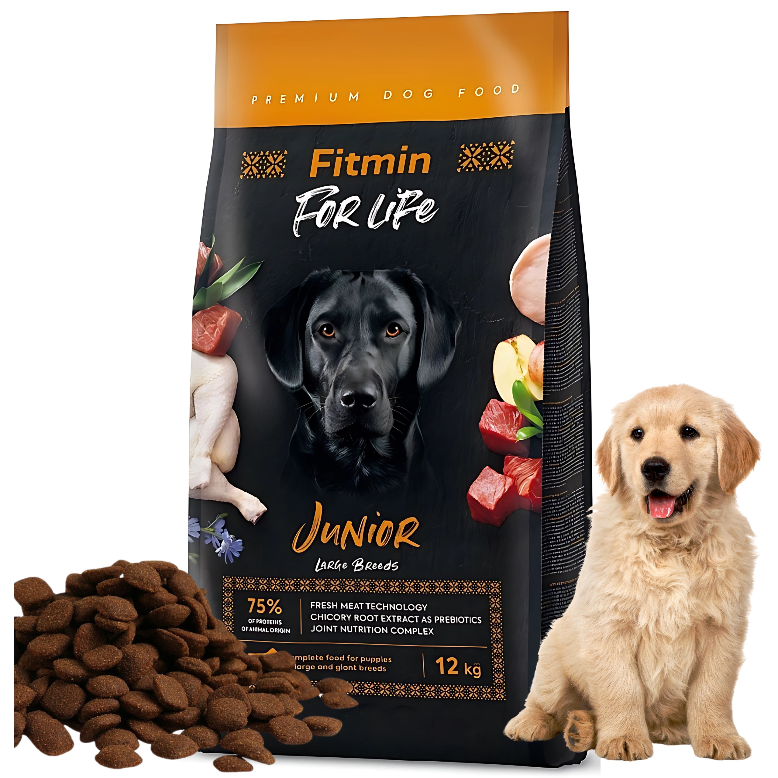 Levně Suché Krmivo Fitmin 12 Kg Junior Pro Štěňata Velkých Plemen Large Breeds