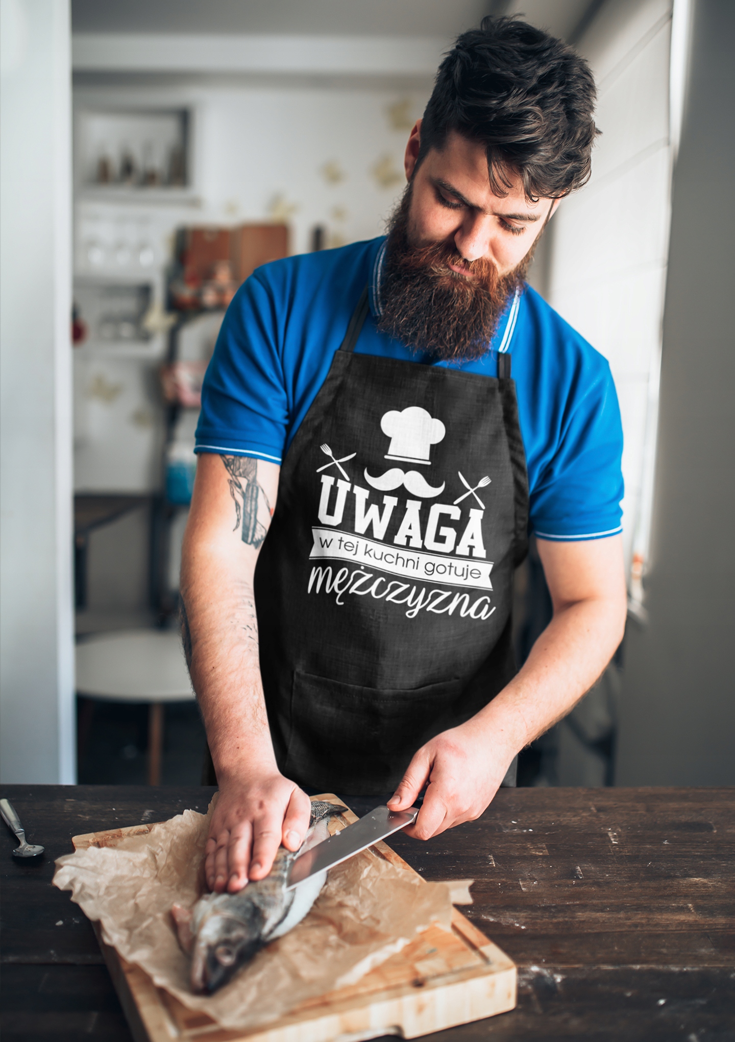 FARTUCH FARTUSZEK KUCHENNY GRILL PREZENT DLA TATY Linia GARTEES