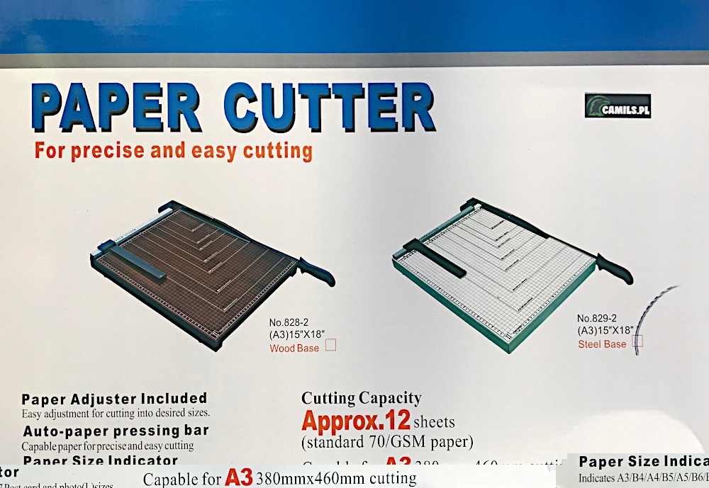 GILOTYNA DO Cięcia Papieru A3 Trymer DOCISK DUŻA EAN (GTIN) 5907437605462