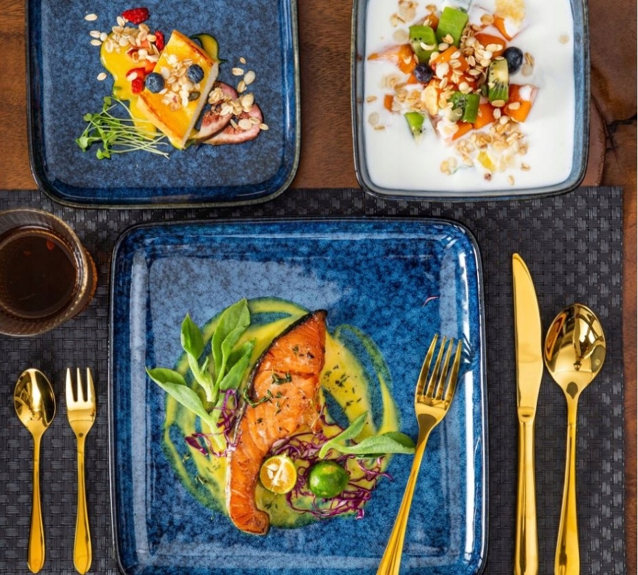 Talerze obiadowe Vancasso STERN kamionka 4 szt Rodzaj serwisu obiadowy