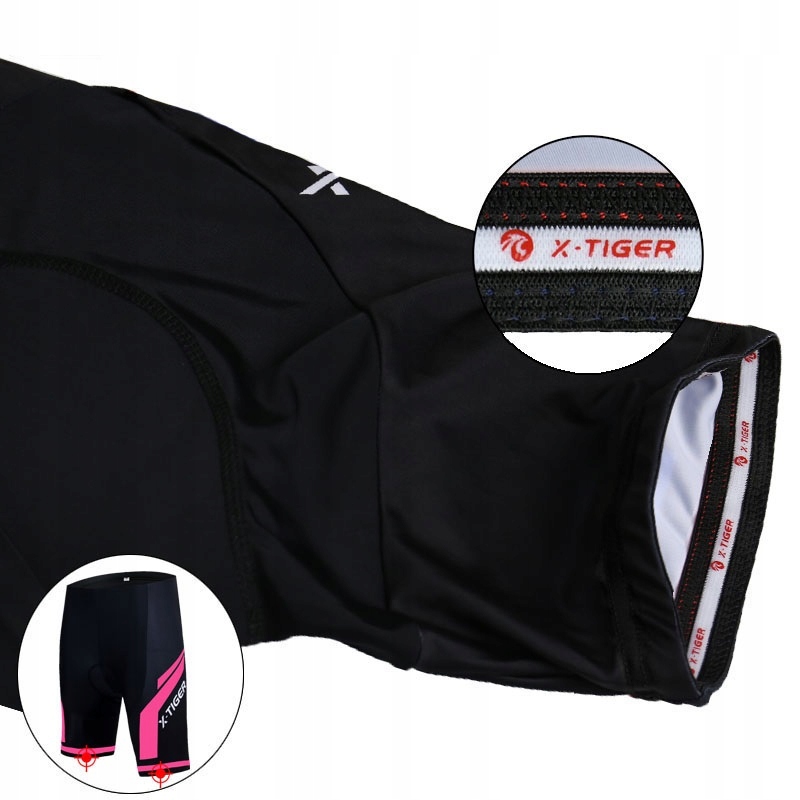 KRÓTKIE SPODENKI ROWEROWE DAMSKIE Z WKŁADKĄ ŻELOWE Rozmiar XXL