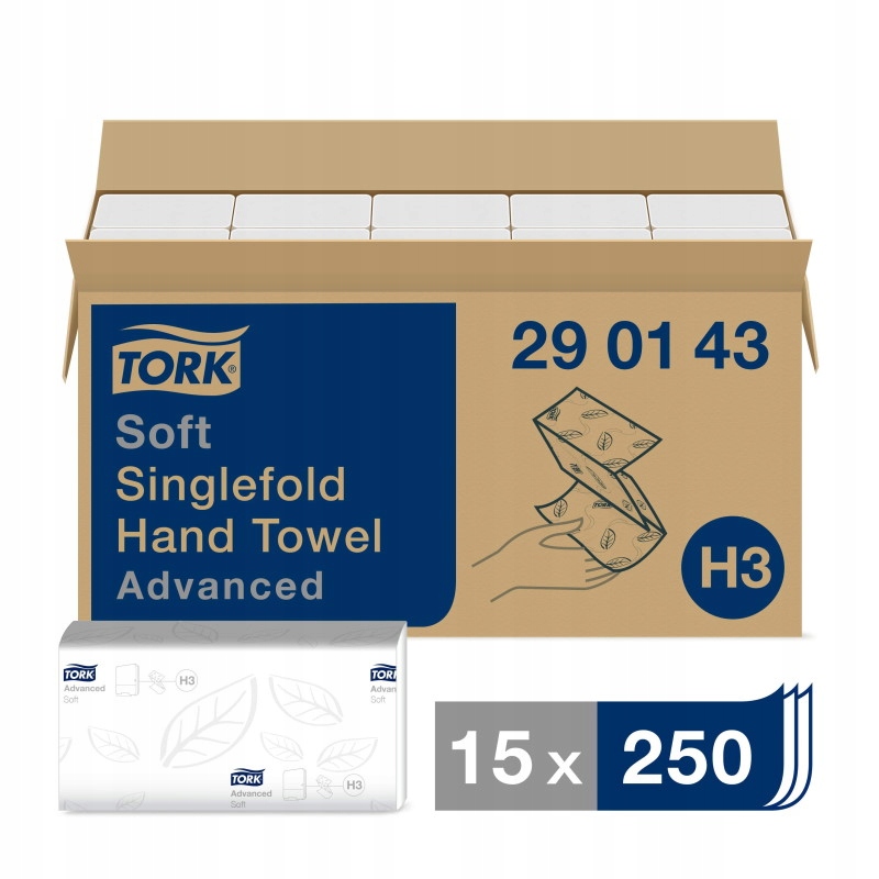 

Tork 290143 Ręcznik papierowy Zz, H3, x3750 szt.