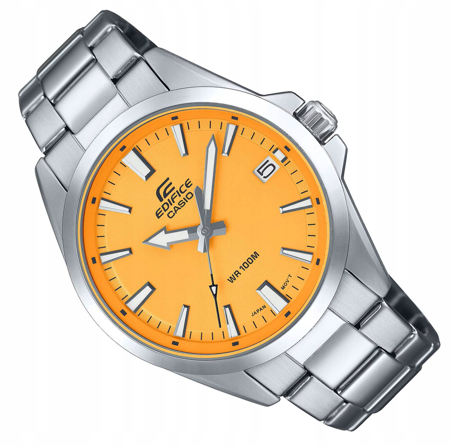 Oranžové Pánské Klasické Sportovní Ocelové Hodinky Edifice EFV-100D