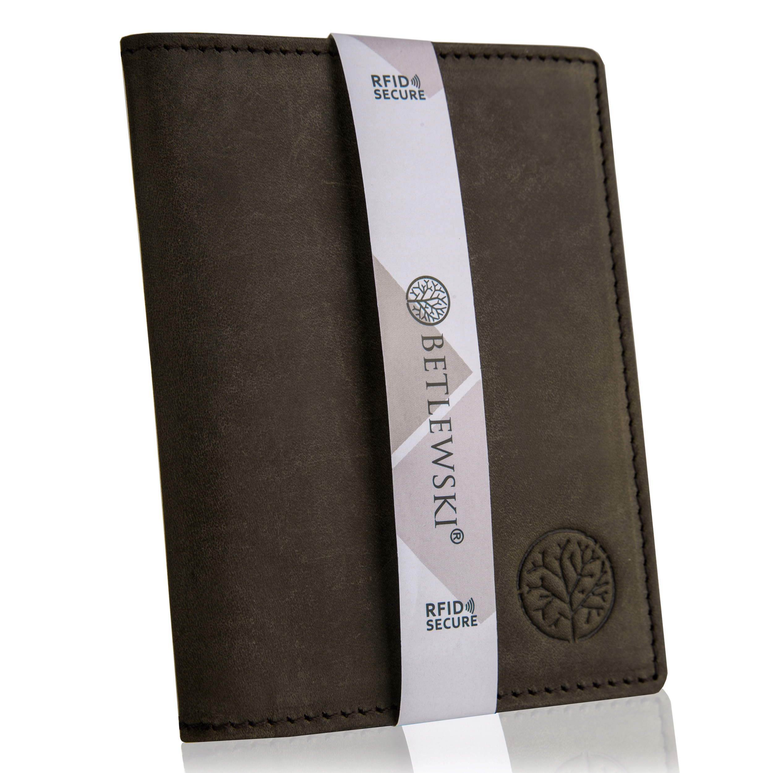 

Skórzany portfel męski Betlewski cienki Rfid slim