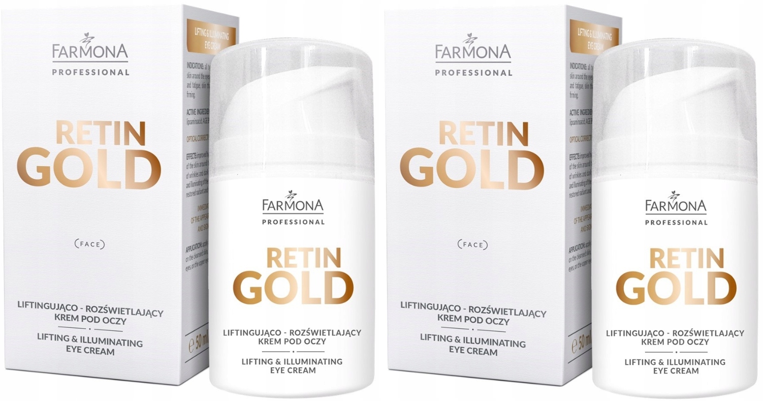 2 x Retin Gold Liftingový a rozjasňující krém pod oči 50 ml Hydratace